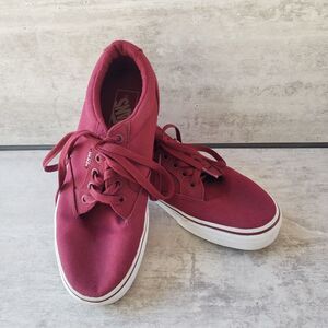 VANS Off The Wall Authentic Classic Low Canvas Shoes Maroon Red Mens‎ Size 7